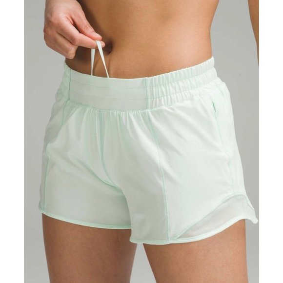 Lululemon Athletic Hotty Hot LR Lined Short 4” Mint Moment NWT Women’s Size 6 - Picture 7 of 12